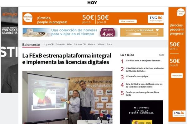 TODAY Extremadura - The FExB launches a comprehensive platform and implements digital licenses