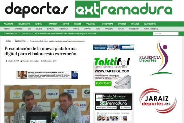 DEPORTES EXTREMADURA - Presentación de la nueva plataforma digital para el baloncesto extremeño