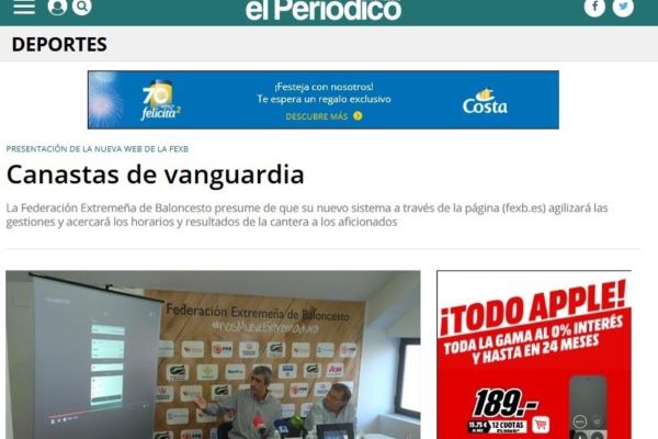 The Extremadura newspaper - Vanguard baskets