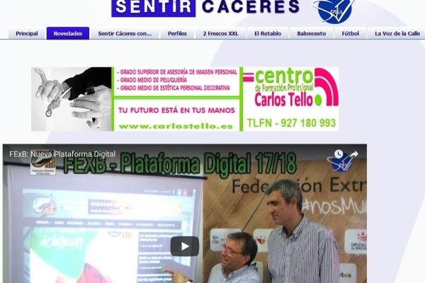 SENTIR CÁCERES - FEXB.ES, nueva plataforma digital