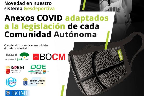 Gesdeportiva incorporates the COVID documents required by each State to their Federations