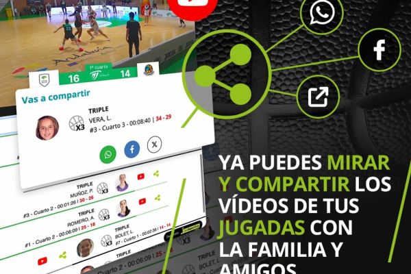 Mira y comparte los vídeos de tus jugadas con familiares y amigos.